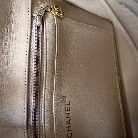 RARE CHANEL Vintage KELLY Beige Top Handle flap Quilted bag - Picture 10 of 15